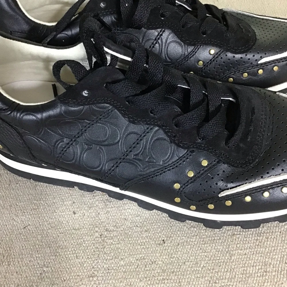 Coach C118 with rivets Runner Sneakers Women Sz. 9.5 - Picture 4 of 9